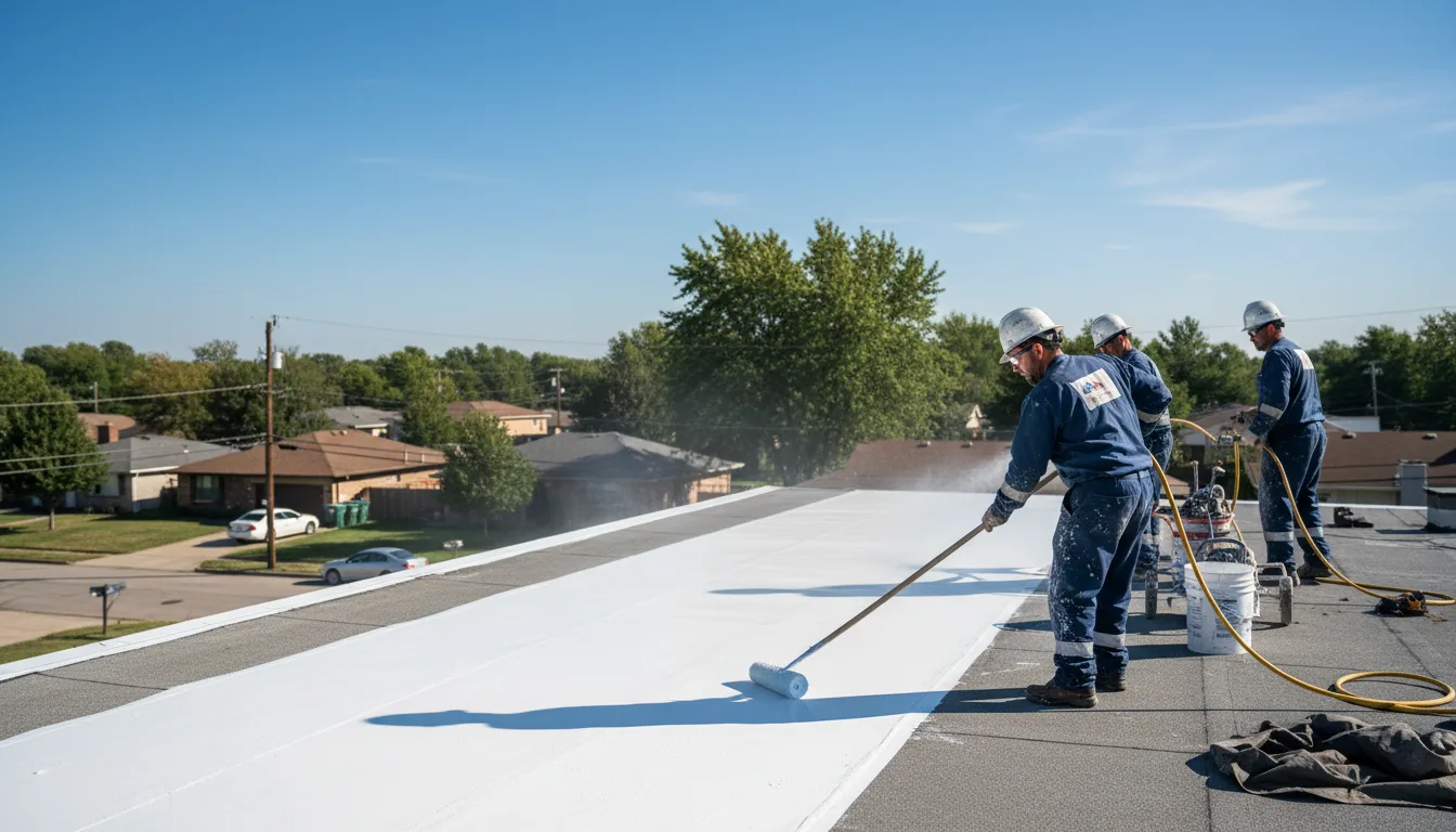 Commercial roof coating in Little Meadows, PA near me